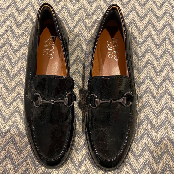 Franco Sarto Cason Black Patent Loafers | Size 6 | NWT - Picture 2 of 7
